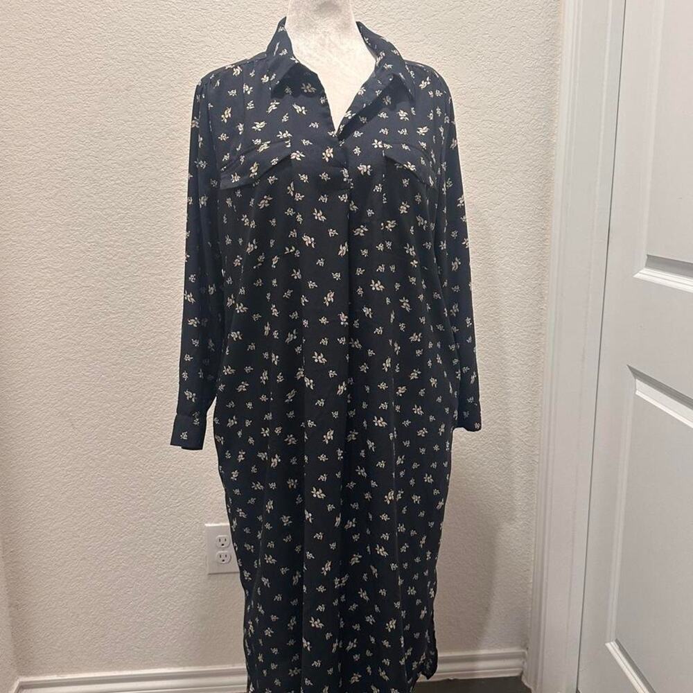 Ann taylor navy blue dress
